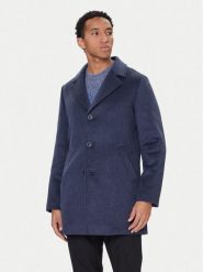 Guess Płaszcz wełniany M4BL3S WGJ82 Granatowy Slim Fit. Niebieskie płaszcze męskie Guess, na zimę, m, z aplikacjami, z syntetyku. Za 959.99 zł.