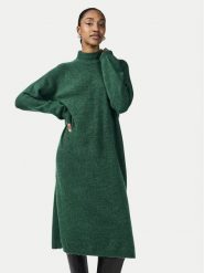 YAS Sukienka dzianinowa 26030704 Zielony Loose Fit. Zielone sukienki damskie YAS, xl, bez wzorów, z dzianiny, bez kołnierzyka, bez ramiączek. Za 299.99 zł.