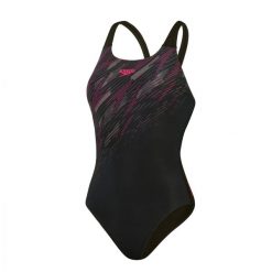 Damski kostium kąpielowy 1-częściowy Speedo Eco+ H-Boom Placem Muscleb. Czarne stroje jednoczęściowe damskie Speedo, bez wzorów. Za 263.33 zł.