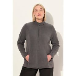 Damskie Bluza polarowa system modułowy do wpinania z recyklingu. Szare bluzy bez kaptura damskie Ulla Popken, plus size, z materiału. Za 199.99 zł.