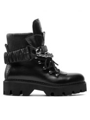 Rage Age Trapery RA-11-06-000365 Czarny. Czarne trapery damskie Rage Age, ze skóry, bez obcasa. Za 649.99 zł.