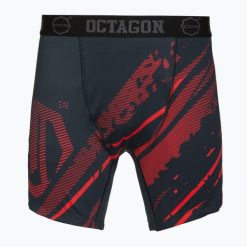 Spodenki treningowe męskie Octagon Legion Escape. Czarne szorty męskie OCTAGON, z elastanu, bez kołnierzyka. Za 159.99 zł.