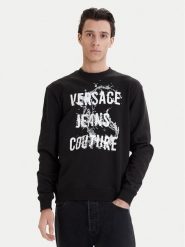 Versace Jeans Couture Bluza 80GAIC01 CF00C Czarny Regular Fit. Czarne bluzy bez kaptura męskie Versace Jeans Couture, l, z bawełny. Za 909.99 zł.