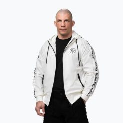 Kurtka męska Pitbull Athletic Tape Nylon Hooded. Białe kurtki męskie PITBULL, m, bez wzorów, z materiału, bez kaptura. Za 219.99 zł.