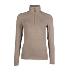 Damska koszulka jeździecka z długim rękawem HKM Mio. Brązowe t-shirty damskie HKM, xl, bez wzorów, z materiału, bez kołnierzyka. Za 196.50 zł.