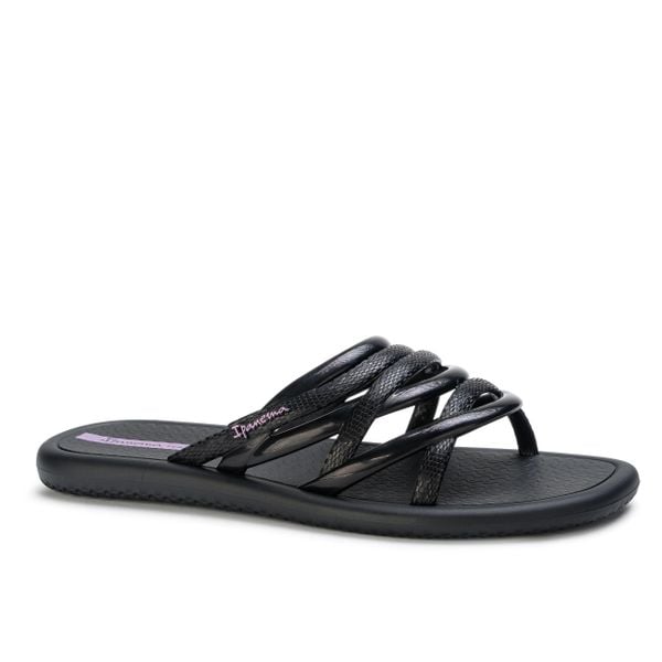 Klapki damskie Ipanema 83606 MEUSOL SLIDE FEM. Czarne klapki damskie Ipanema, bez wzorów, z materiału, bez obcasa. Za 55.00 zł.