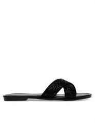 Clara Barson Klapki WSS20916-03A Czarny. Czarne klapki damskie Clara Barson, bez wzorów, z syntetyku, bez obcasa. Za 47.99 zł.