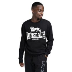 Bluza z okrągłym dekoltem Lonsdale Go Sport. Czarne bluzy bez kaptura męskie Lonsdale, m, z bawełny. Za 248.00 zł.