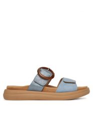 Remonte Klapki D2N51-10 Niebieski. Niebieskie klapki damskie Remonte, bez wzorów, z materiału, bez obcasa. Za 339.99 zł.