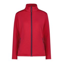 Damska rozciągliwa polarowa bluza z zamkiem CMP. Czerwone bluzy bez kaptura damskie CMP, z polaru. Za 340.00 zł.