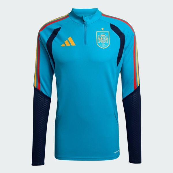 Koszulka treningowa Hiszpania 26 Tiro. Niebieskie t-shirty sportowe męskie Adidas, xl, z dresówki, bez ramiączek, na fitness i siłownię. Za 329.00 zł.