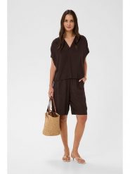 Kaffe Bluzka "Milia" w kolorze ciemnobrązowym rozmiar: 42. Brązowe bluzki damskie Kaffe, bez wzorów, z włókna, bez kołnierzyka, bez ramiączek. Za 104.99 zł.