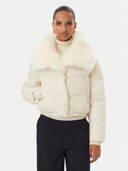 Rinascimento Kurtka zimowa CFC0127039003 Kremowy Regular Fit. Białe kurtki damskie RINASCIMENTO, na zimę, m, bez wzorów, z syntetyku, bez kaptura. Za 899.99 zł.