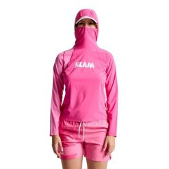 Koszulka Slam Od Ws Tech Z Kapturem Damskie. Czerwone bluzki sportowe damskie SLAM, l, bez wzorów, z materiału, bez ramiączek. Za 486.99 zł.
