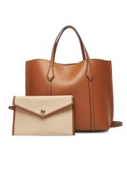 Tory Burch Torebka Perry 177252 Brązowy. Brązowe torebki klasyczne damskie Tory Burch, bez wzorów, ze skóry, bez dodatków. Za 1,829.00 zł.