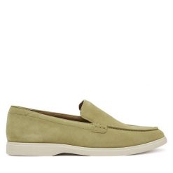 Półbuty Clarks. Zielone półbuty męskie Clarks, bez zapięcia. Za 319.99 zł.