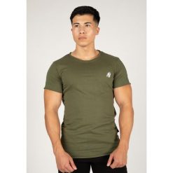 Koszulka fitness męska Gorilla Wear York T-shirt. Zielone t-shirty męskie GORILLA WEAR, l, bez wzorów, bez kołnierzyka. Za 159.99 zł.