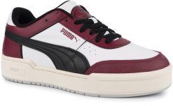 Męskie buty sportowe sneakersy skórzane biało bordowe PUMA CA PRO SPORT LTH. Białe buty sportowe na co dzień męskie Puma, z gumy, bez zapięcia, trekkingowe. Za 225.00 zł.