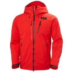 Kurtka narciarska Helly Hansen Odin Infinity 2.0. Czerwone kurtki męskie Helly Hansen, m, bez wzorów, bez kaptura, narciarskie. W wyprzedaży za 2,684.50 zł.