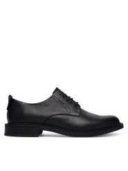 HUGO Półbuty Lysander 50569016 Czarny. Czarne buty wizytowe męskie Hugo, ze skóry, bez zapięcia. Za 849.99 zł.