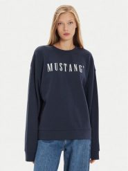Mustang Bluza Lindsey 1015262 Granatowy Regular Fit. Niebieskie bluzy bez kaptura damskie Mustang, z bawełny. Za 109.99 zł.