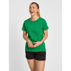 Koszulka damska Hummel Red Heavy. Zielone bluzki damskie HUMMEL, s, bez wzorów, z bawełny, sportowe, bez kołnierzyka, bez ramiączek. Za 107.00 zł.