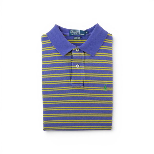 Koszulka Polo Ralph Lauren męska krótki rękaw Y2K. Fioletowe koszulki polo męskie Ralph Lauren, l, bez wzorów, z materiału, bez ramiączek. Za 127.76 zł.