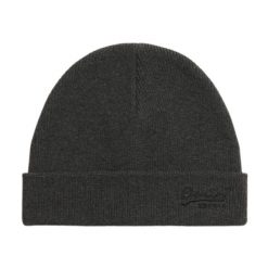 Czapka dziana z logo Superdry Essential. Szare czapki męskie Superdry., bez wzorów, z dzianiny. Za 117.90 zł.