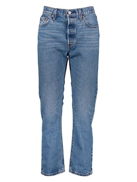 Levi's Dżinsy - Regular fit - w kolorze niebieskim rozmiar: W27/L28. Niebieskie jeansy damskie Levi's, z podwyższonym stanem. Za 161.73 zł.