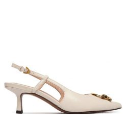 Czółenka Coccinelle. Białe czółenka damskie Coccinelle, bez wzorów, bez obcasa. Za 899.99 zł.