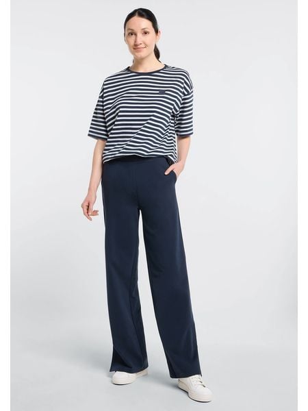 ELBSAND Koszulka "Kia" w kolorze granatowo-białym rozmiar: XL. Białe t-shirty damskie ELBSAND, xl, bez wzorów, z bawełny, bez kołnierzyka. Za 100.52 zł.