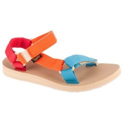 Sandały Teva Original Universal Sandals 1003987-HZM pomarańczowe. Brązowe sandały damskie bez wzorów, z materiału, bez obcasa. W wyprzedaży za 373.25 zł.