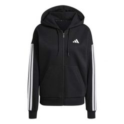Bluza Adidas Sport W 3S Fl Fz Hd Damskie. Czarne bluzy sportowe damskie Adidas, m, bez wzorów, z bawełny, bez ramiączek, długie, z kapturem. Za 262.75 zł.