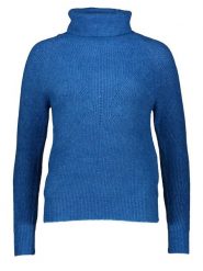 Garcia Sweter w kolorze niebieskim rozmiar: XXL. Niebieskie golfy damskie Garcia, xxl, bez wzorów, ze splotem, bez ramiączek. Za 92.21 zł.
