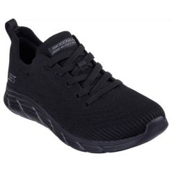 Buty Skechers sneakersy Bobs Sport B Flex Lo - Graceful Stride 117591 Bbk czarne. Czarne buty sportowe na co dzień damskie bez wzorów, z dzianiny. Za 444.18 zł.