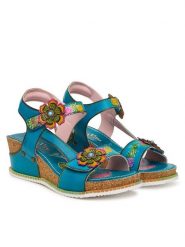 Laura Vita Sandały Bonito 36 Kolorowy. Sandały damskie Laura Vita, bez wzorów, ze skóry, bez obcasa, na koturnie. Za 459.99 zł.