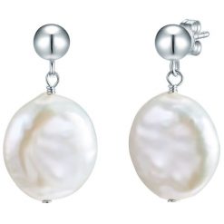 Valero Pearls Kolczyki wiszące z perłą srebro wysokiej próby Perła hodowlana słodkowodna srebrny 1 ct Damski. Szare kolczyki damskie Valero Pearls, z perłą, srebrne. Za 259.99 zł.
