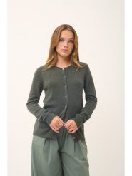 Just Cashmere Kaszmirowy kardigan "Katharine" w kolorze ciemnozielonym rozmiar: L. Zielone kardigany damskie Just Cashmere, l, bez wzorów, z kaszmiru. Za 428.43 zł.