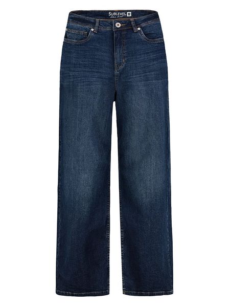Sublevel Dżinsy - Comfort fit - w kolorze granatowym rozmiar: S. Niebieskie jeansy damskie Sublevel, z podwyższonym stanem. Za 170.47 zł.