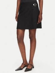 HUGO Spódnica mini Rilasi 50564193 Czarny Regular Fit. Czarne spódniczki damskie Hugo, bez wzorów, z syntetyku, mini. Za 679.99 zł.