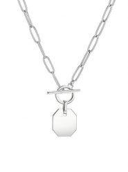 Liebeskind Naszyjnik z zawieszką - dł. 45 cm rozmiar: onesize. Szare naszyjniki damskie Liebeskind, ze stali. Za 191.42 zł.