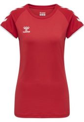 Koszulka damska Hummel hmlhmlCORE volley stretch. Czerwone t-shirty damskie HUMMEL, l, bez wzorów, z dżerseju, bez kołnierzyka. Za 184.50 zł.