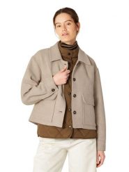 Ilse Jacobsen Kurtka przejściowa w kolorze beżowym rozmiar: 38. Brązowe kurtki damskie Ilse Jacobsen, bez wzorów, z wełny, bez kaptura. Za 173.99 zł.