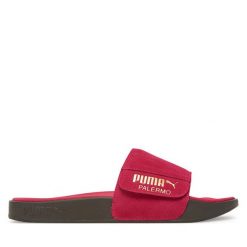 Klapki Puma. Czerwone klapki damskie Puma, bez wzorów, bez obcasa. Za 209.99 zł.