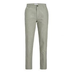 Spodnie Jack & Jones Stace Chino głęboka zieleń porostu. Zielone spodnie materiałowe męskie Jack&Jones, bez wzorów, sportowe. Za 253.76 zł.
