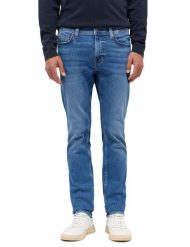 Męskie Spodnie Jeansowe Mustang Style Vegas Slim Denim Blue 1015856 5000 683. Niebieskie spodnie materiałowe męskie Mustang, bez wzorów, z denimu. Za 219.99 zł.