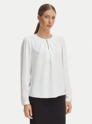 Rinascimento Bluzka CFC0127711003 Biały Slim Fit. Białe bluzki damskie RINASCIMENTO, xl, bez wzorów, z syntetyku, bez ramiączek. Za 449.99 zł.