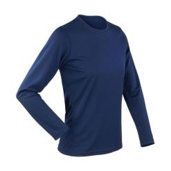 Damska koszulka z długim rękawem Spiro Performance. Niebieskie t-shirty damskie SPIRO, l, bez wzorów, z materiału, bez kołnierzyka. Za 64.70 zł.