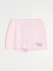 Bawełniane szorty dresowe - różowy. Czerwone szorty damskie Sinsay, bez wzorów, z bawełny. Za 29.99 zł.