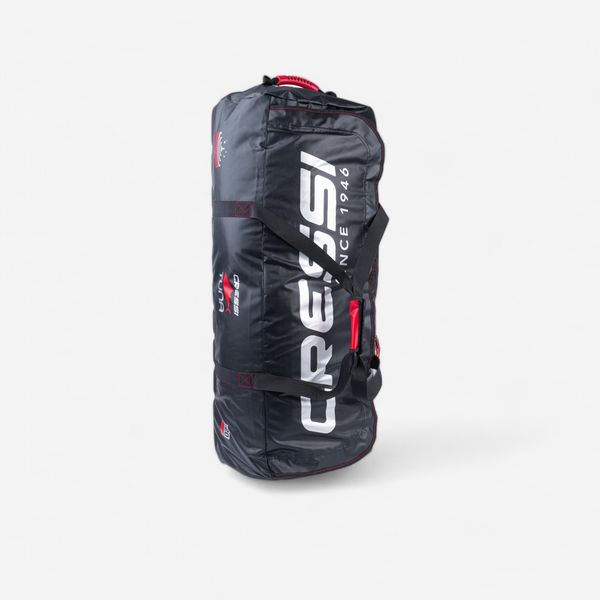 Torba nurkowa na kółkach Cressi Tuna 120 l. Czarne torebki klasyczne damskie CRESSI, bez wzorów, z kauczuku, duże, bez dodatków. Za 599.99 zł.